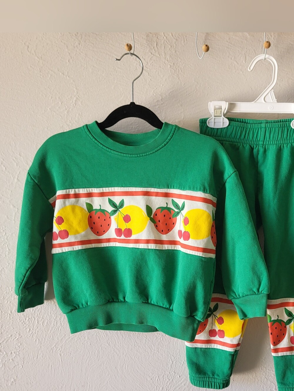 Mini Rodini Organic Cotton Fruit Set in Chrome Green 3-5 Years